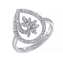 Кольцо из белого золота с бриллиантами