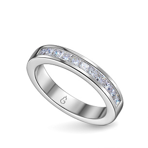 Кольцо из белого золота с бриллиантом