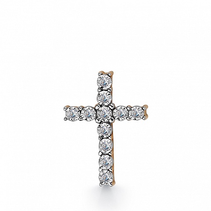 Подвеска из красного золота с бриллиантами