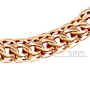 Браслет ручной работы из красного золота, плетение каприз