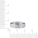 Кольцо обручальное из белого золота с бриллиантами