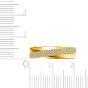 Кольцо обручальное из желтого золота с бриллиантами