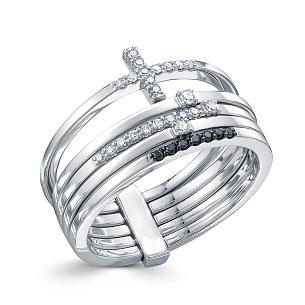 Кольцо из белого золота с бриллиантом