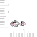 Кольцо из белого золота с бриллиантами, морганитами