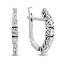 Серьги с английским замком из белого золота с бриллиантами