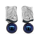 Серьги с английским замком из белого золота с бриллиантами