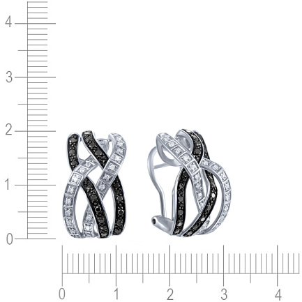 Серьги из белого золота с бриллиантами