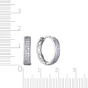 Серьги из серебра с фианитом