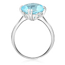 Кольцо из белого золота с топазом