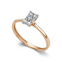 Кольцо из красного золота с бриллиантами