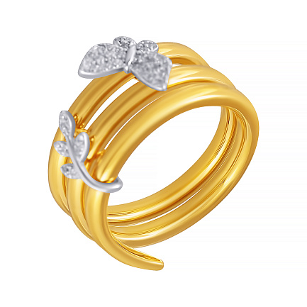 Кольцо из серебра с фианитом