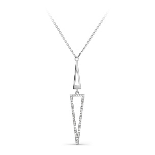 Колье из белого золота с бриллиантом