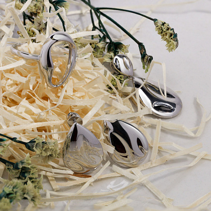 Пусеты из серебра