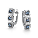 Серьги с английским замком из белого золота