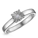 Кольцо из белого золота с бриллиантом