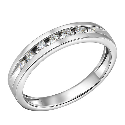 Кольцо из белого золота с бриллиантами