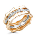 Кольцо из красного золота с бриллиантами