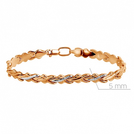 Браслет декоративный из красного золота