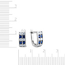 Серьги из серебра с фианитом