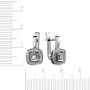 Серьги из белого золота с бриллиантами