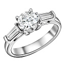 Кольцо из белого золота с бриллиантами