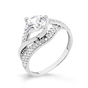 Кольцо из серебра с фианитами