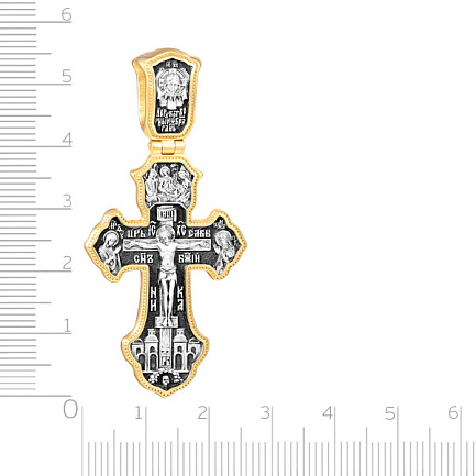 Крест из серебра с позолотой