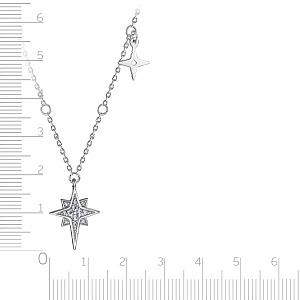 Колье из серебра с фианитом