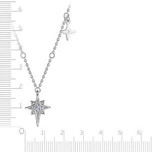 Колье из серебра с фианитом