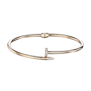 Браслет из красного золота с фианитом