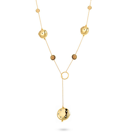 Колье из серебра с ситалами, фианитами