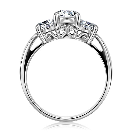 Кольцо из белого золота с бриллиантами