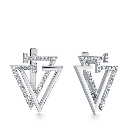 Серьги из белого золота с бриллиантами