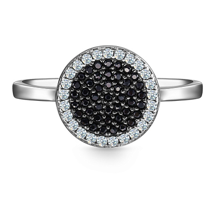 Кольцо из серебра с фианитом