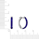 Серьги с английским замком из серебра с эмалью