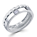 Кольцо из белого золота с бриллиантом