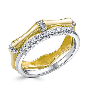 Кольцо из желтого золота с бриллиантом