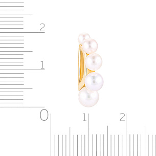 Подвеска из желтого золота с жемчугом
