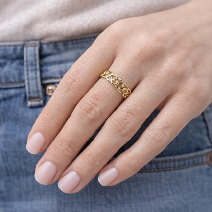 Кольцо из желтого золота