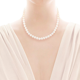 Бусы из красного золота с жемчугом