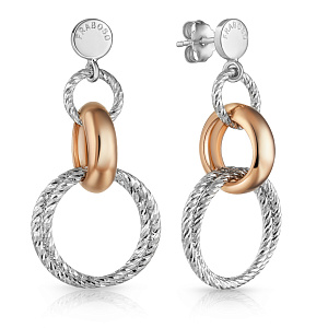 Серьги из серебра с позолотой