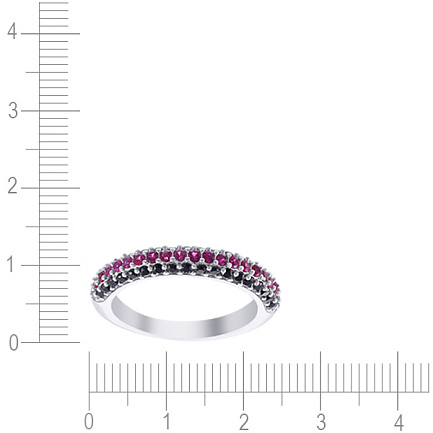 Кольцо из серебра с фианитом