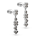 Пусеты из белого золота с бриллиантами