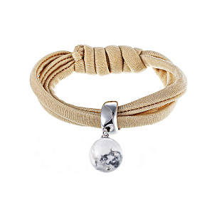 Браслет декоративный из серебра с агатом, фианитом