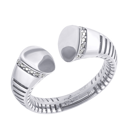 Кольцо из белого золота с бриллиантами