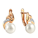 Серьги с английским замком из красного золота