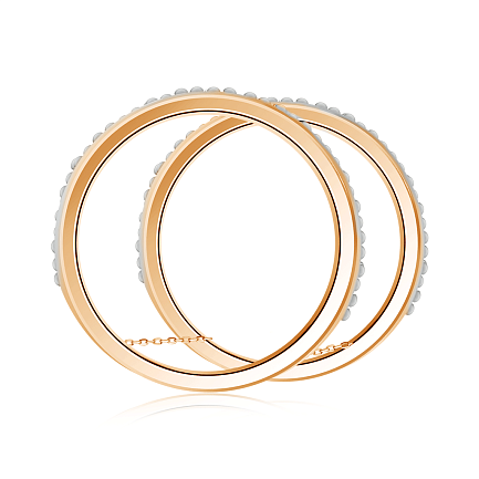 Кольцо из красного золота с фианитом