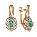 Серьги с английским замком из красного золота