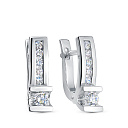 Серьги из белого золота с бриллиантами