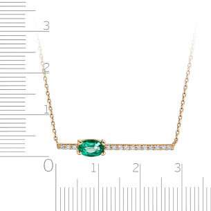 Колье из желтого золота, плетение якорное